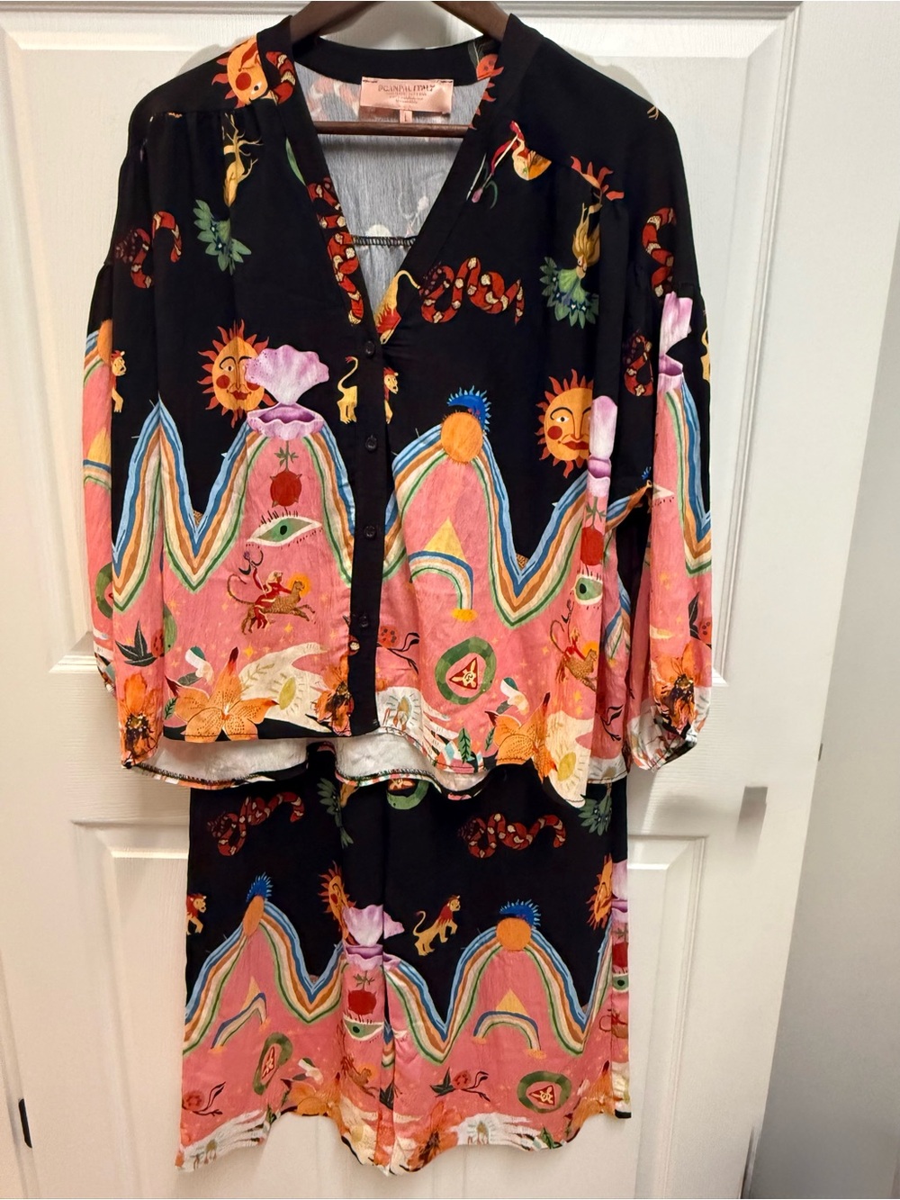 Scandal Italy Mykonos "Mediterranean Dreams" top and pants set